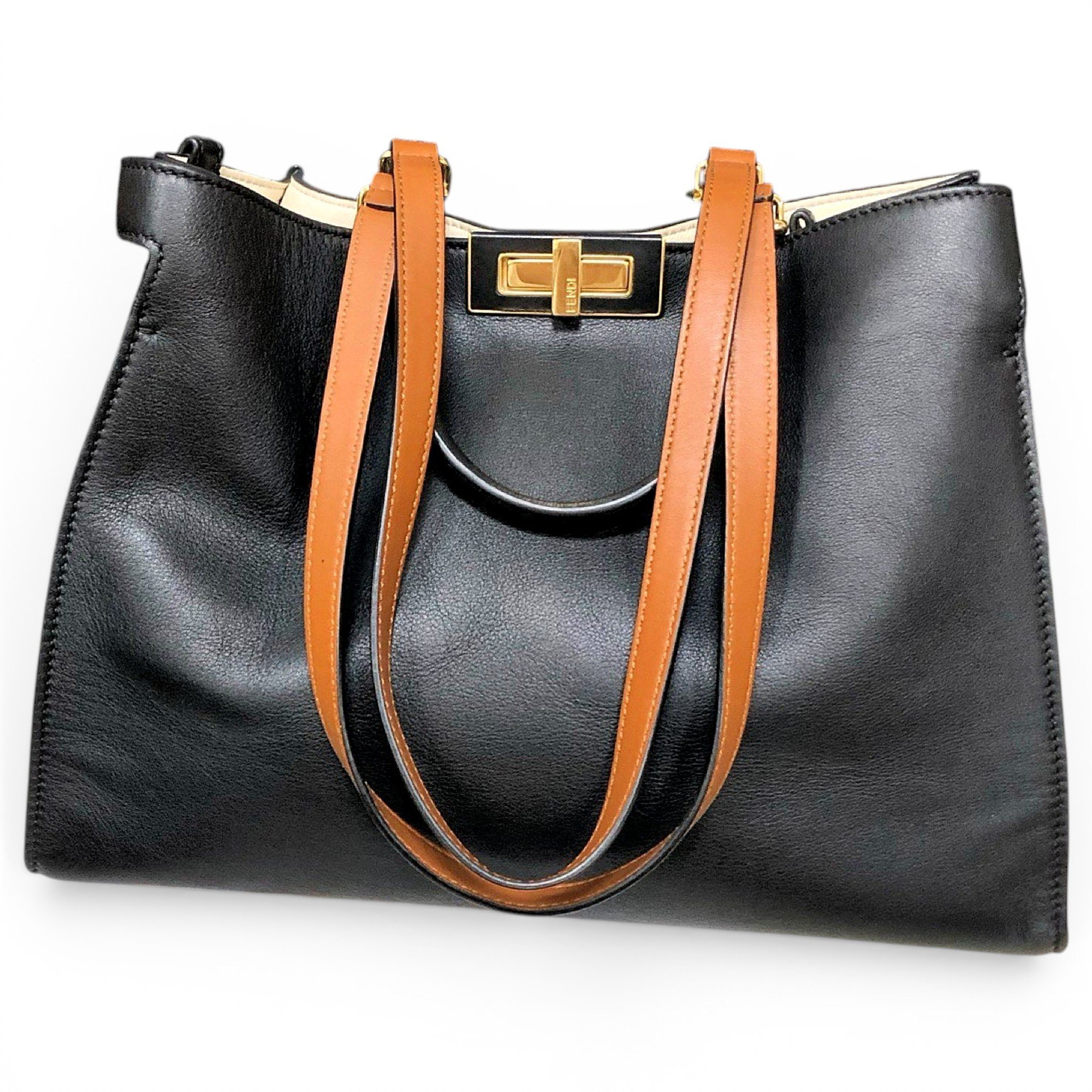 Peekaboo leather handbag