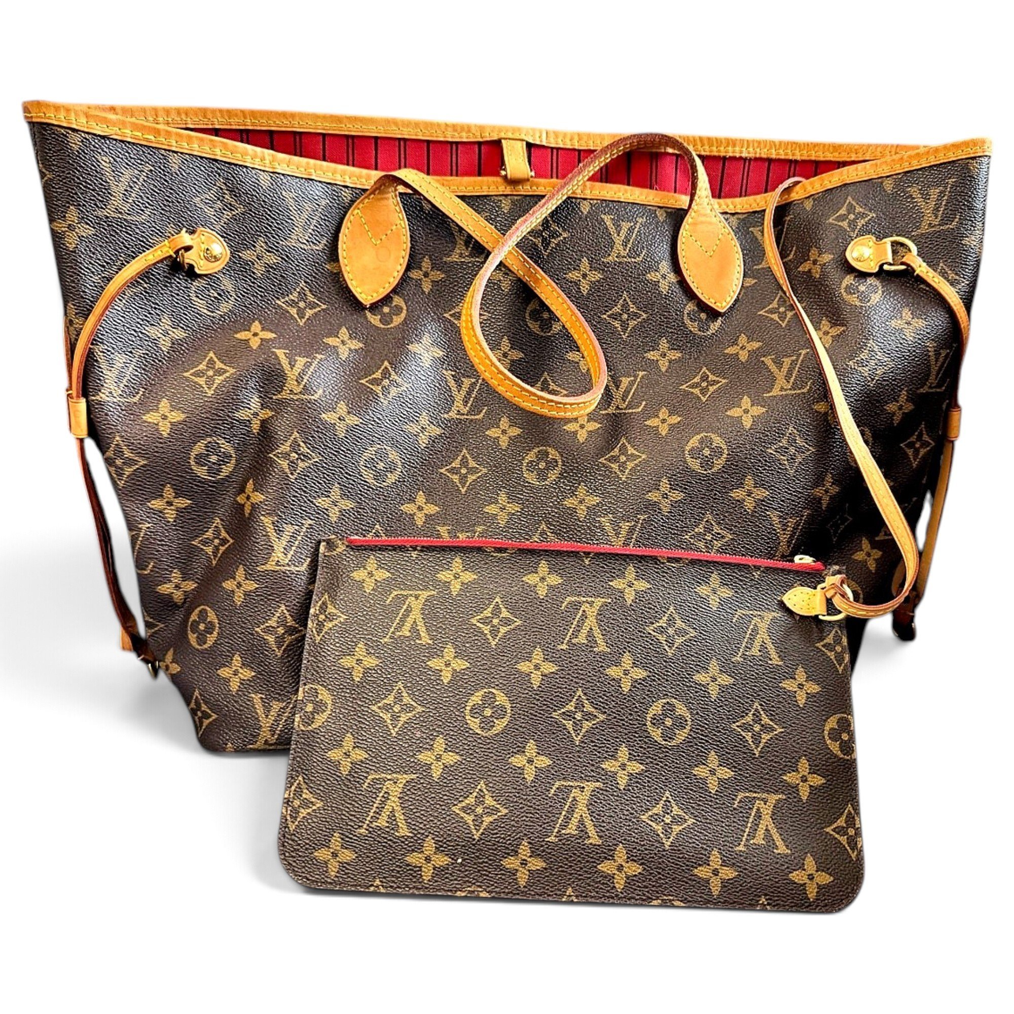 Louis Vuitton Neverfull leather tote