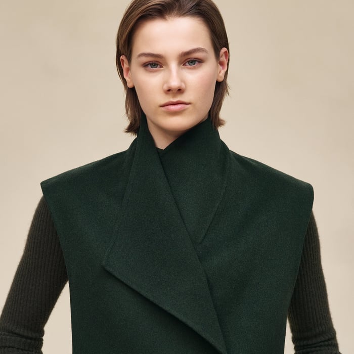 Vert Anglais Cashmere Sleeveless Short Vest