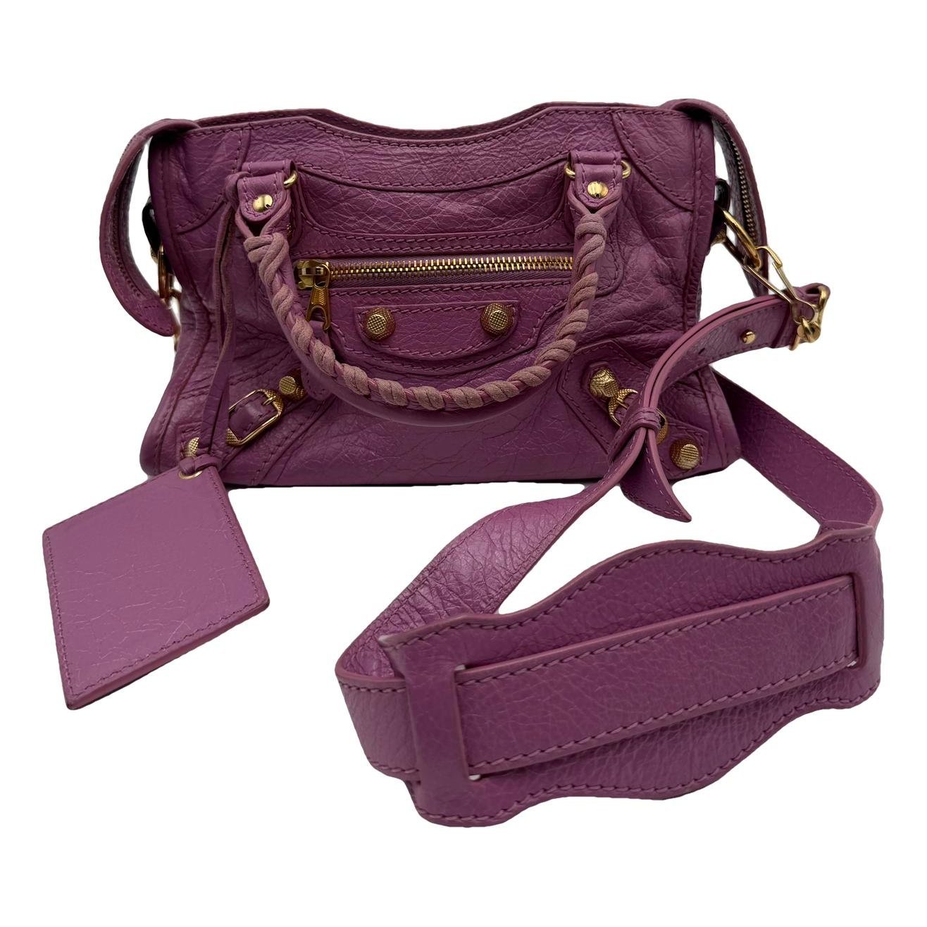 City leather handbag