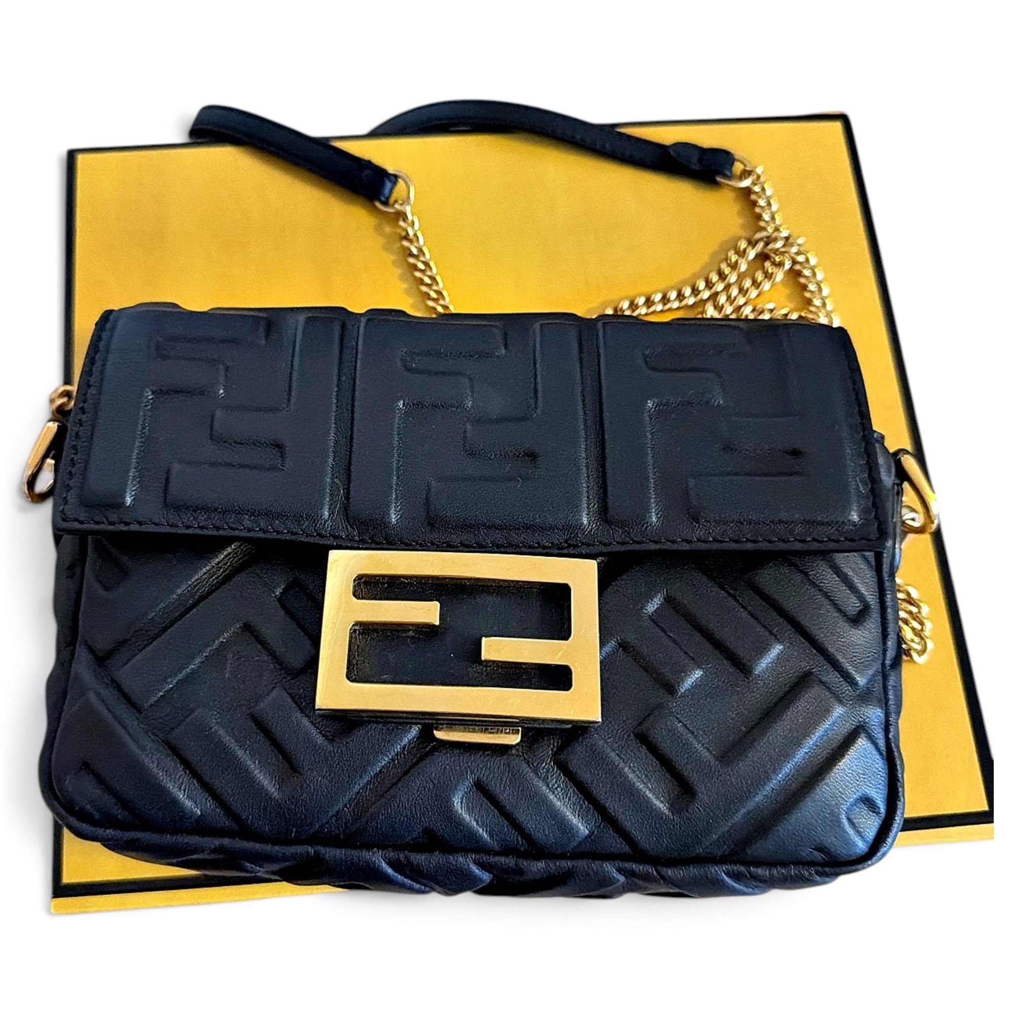 Baguette leather mini bag