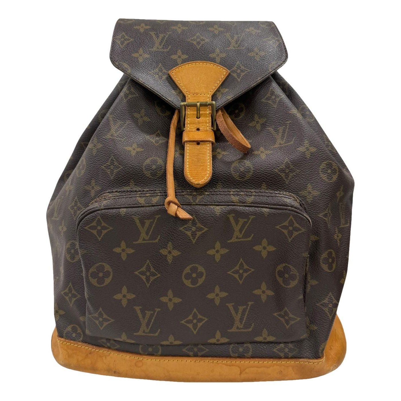 Montsouris Vintage leather backpack