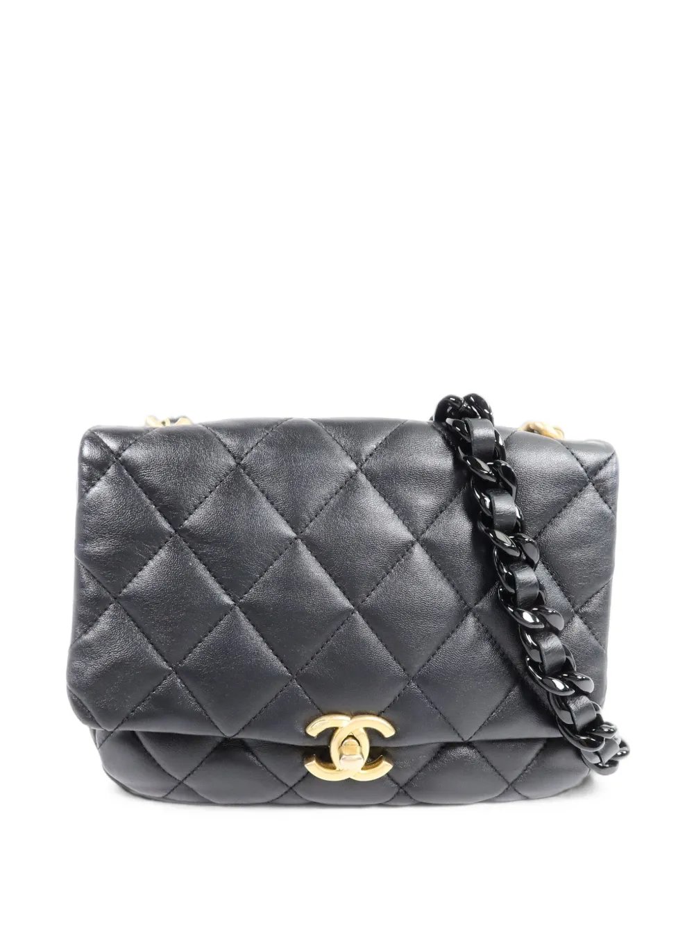 CC turn-lock shoulder bag