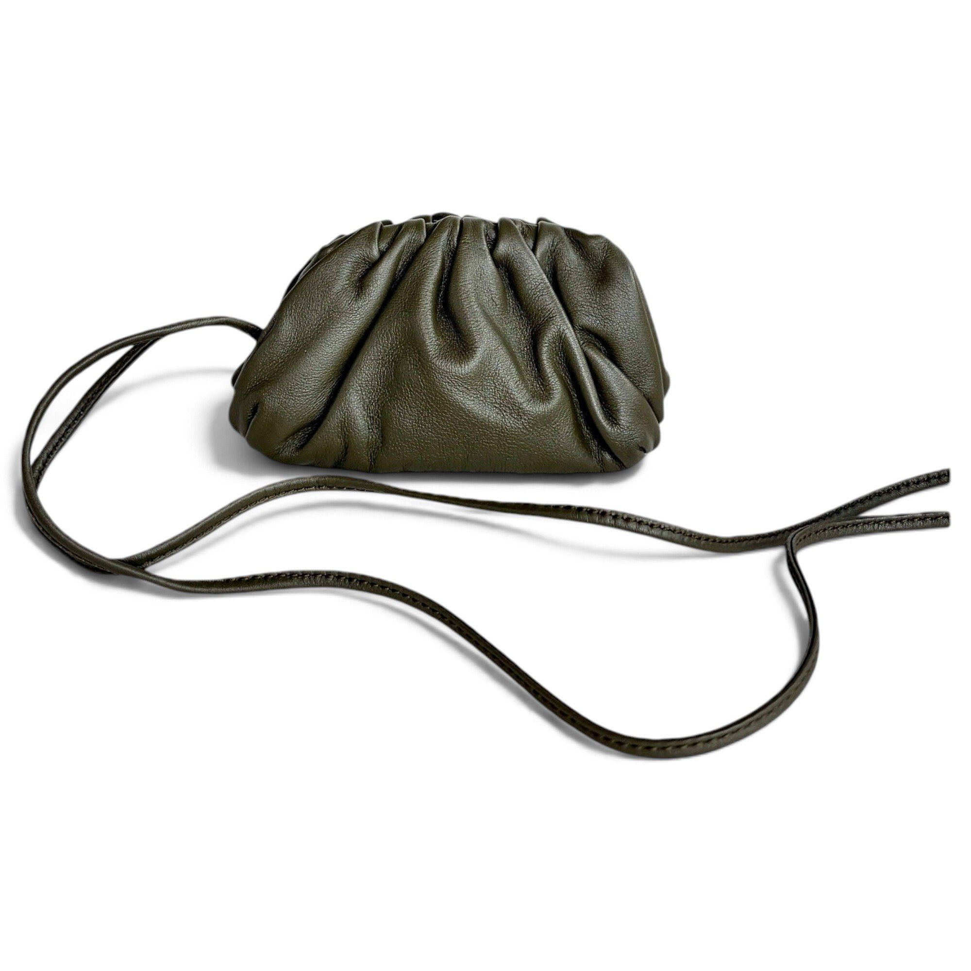 Pouch leather handbag