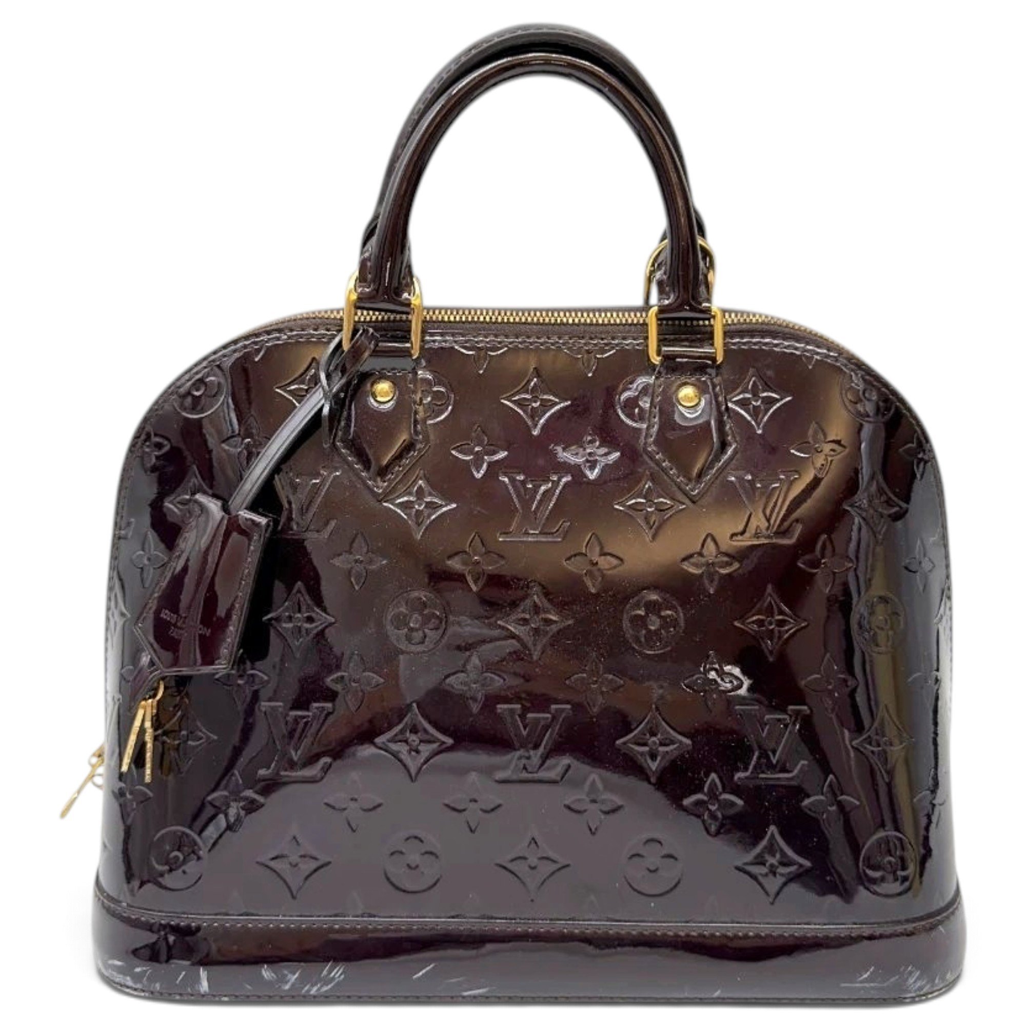 Louis Vuitton Alma patent leather handbag