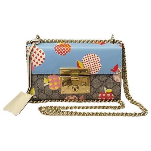 Padlock leather handbag