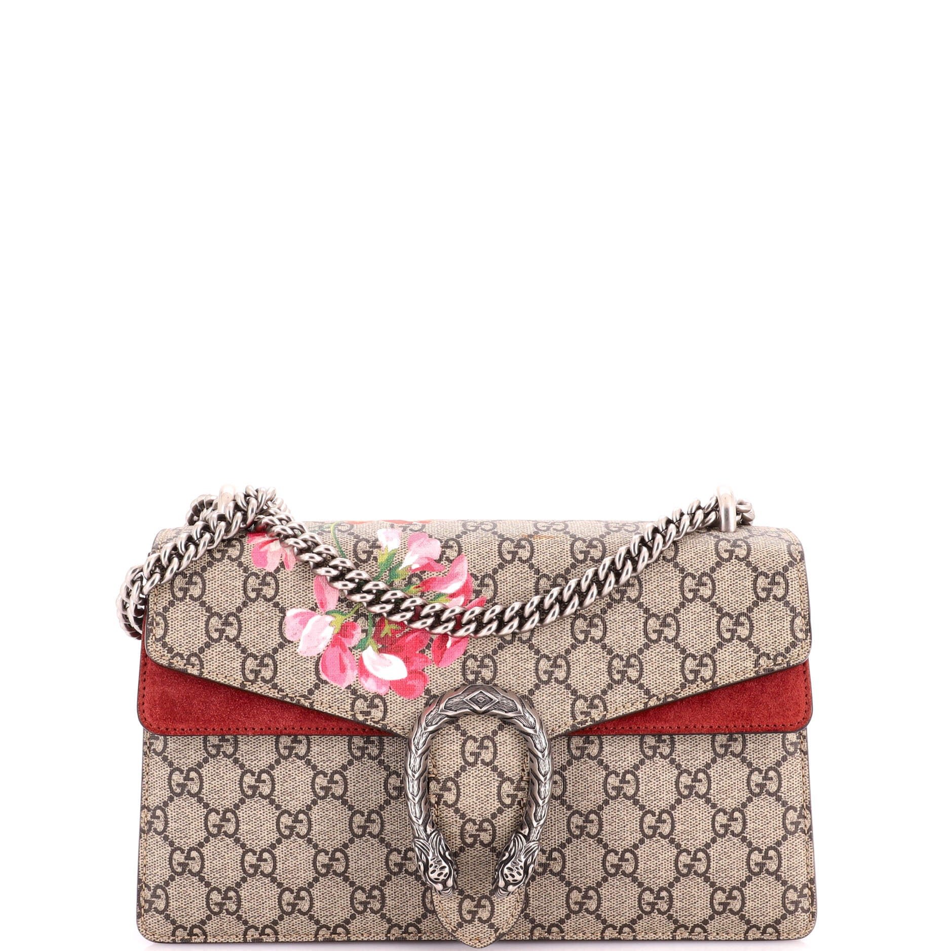 Dionysus Bag Blooms Print GG Coated Canvas Small