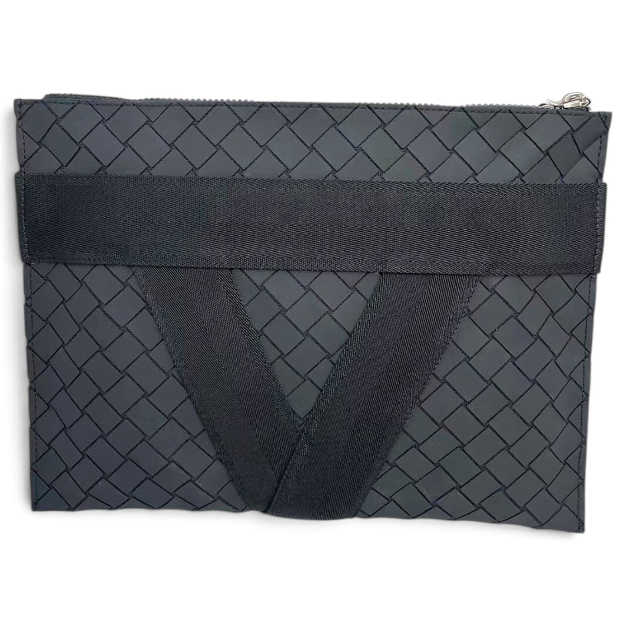 Leather clutch bag