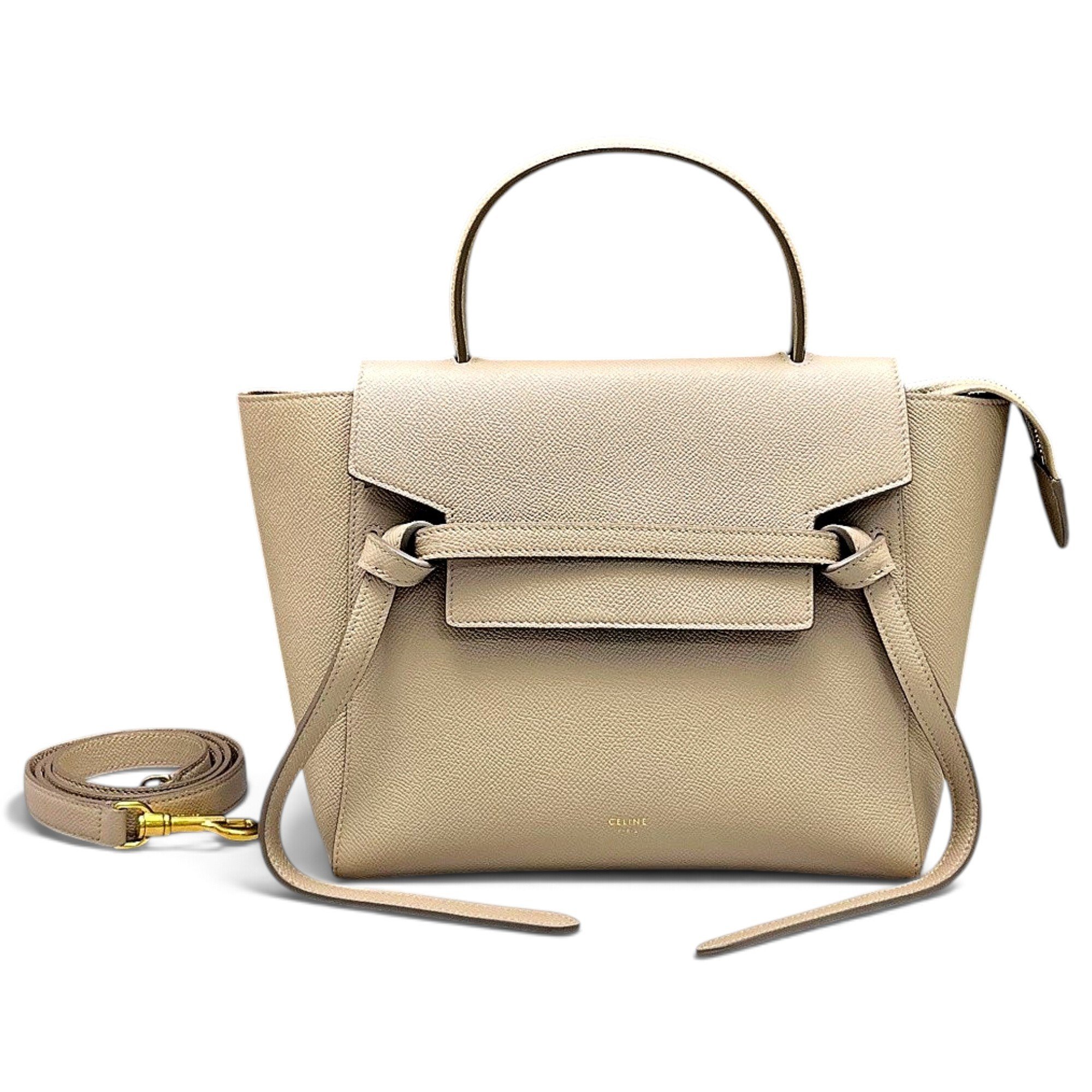 Belt leather handbag