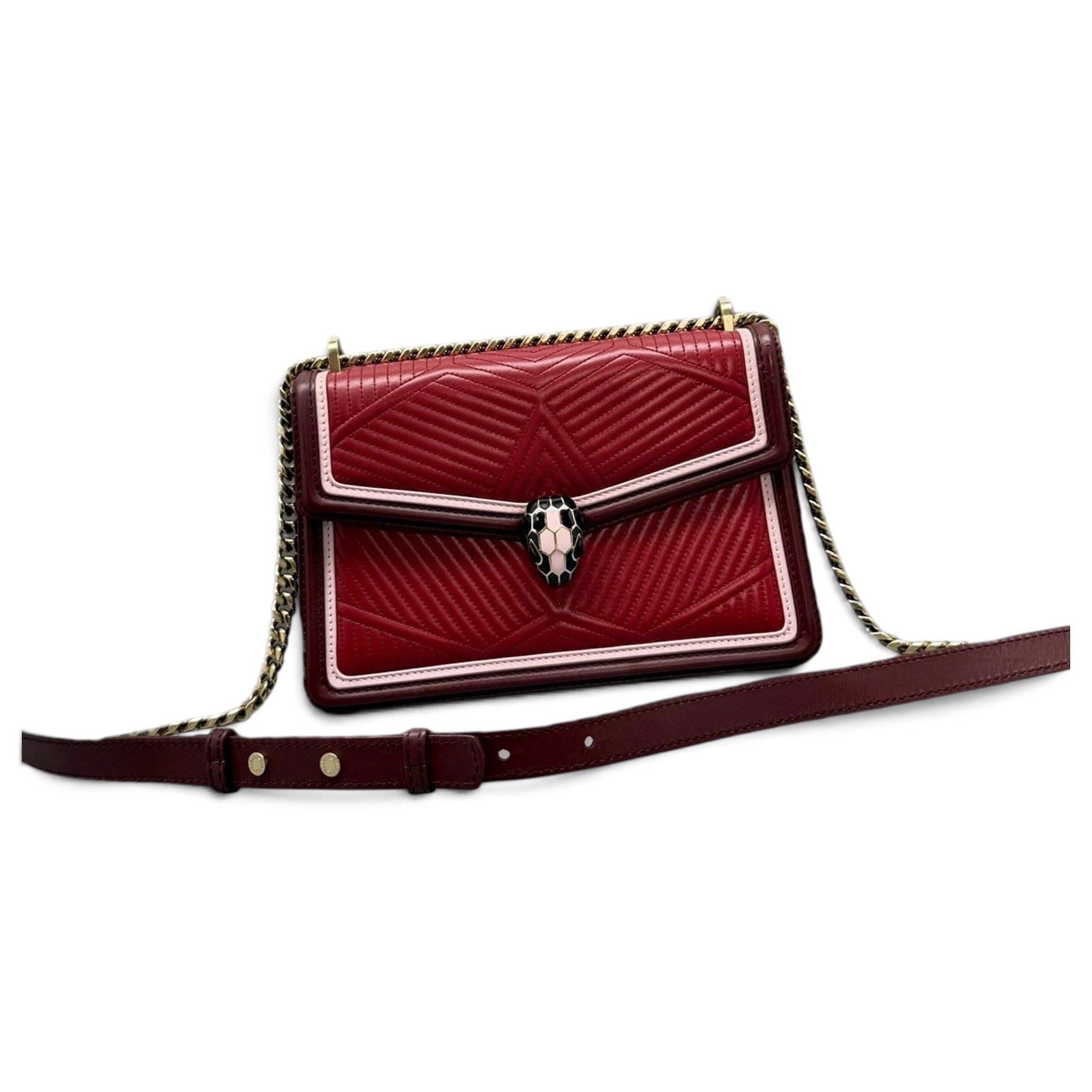 Serpenti leather handbag