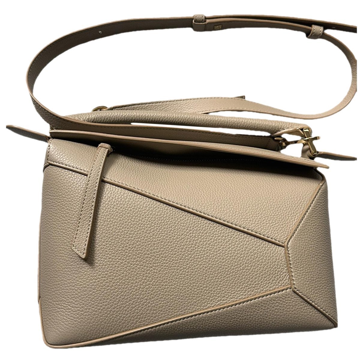Puzzle leather handbag