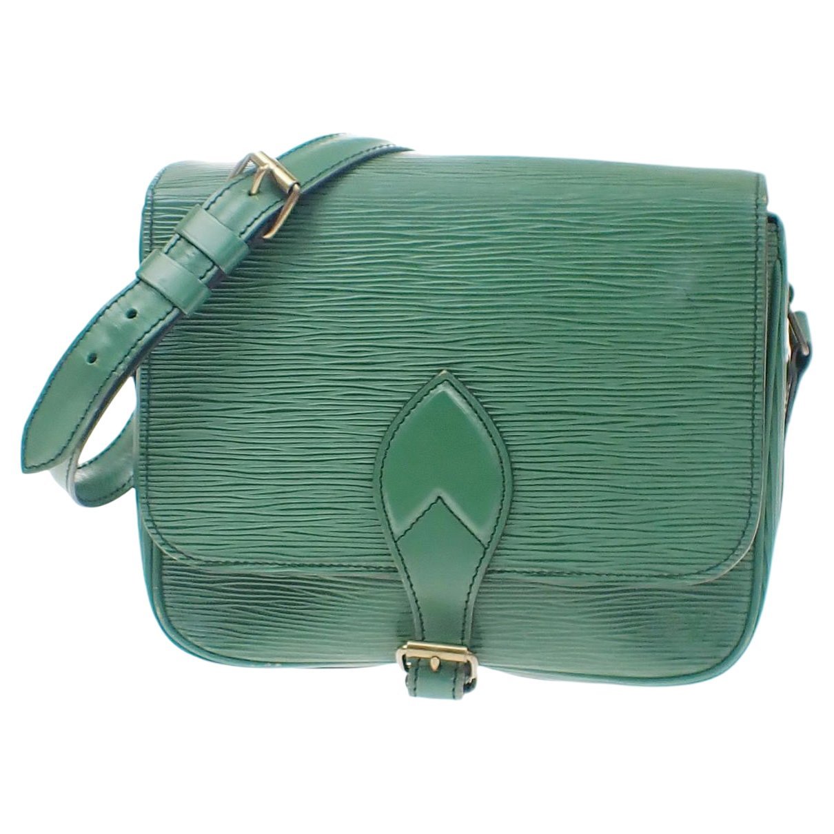 Cartouchière leather handbag
