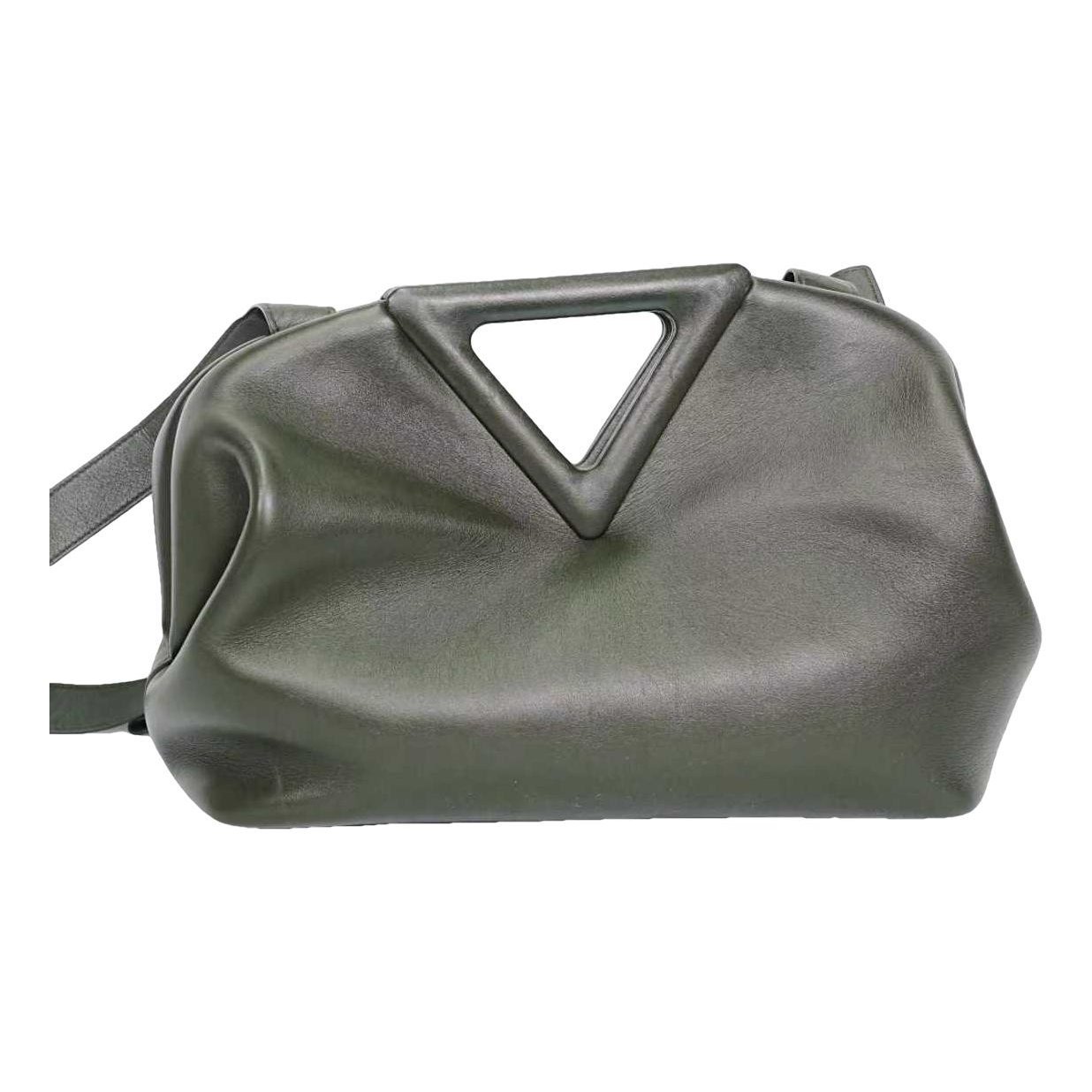 Point leather handbag