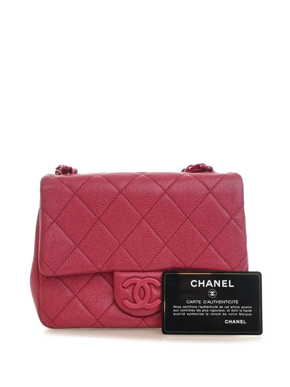 2019 Mini Square Quilted Caviar CC Incognito Single Flap crossbody bag