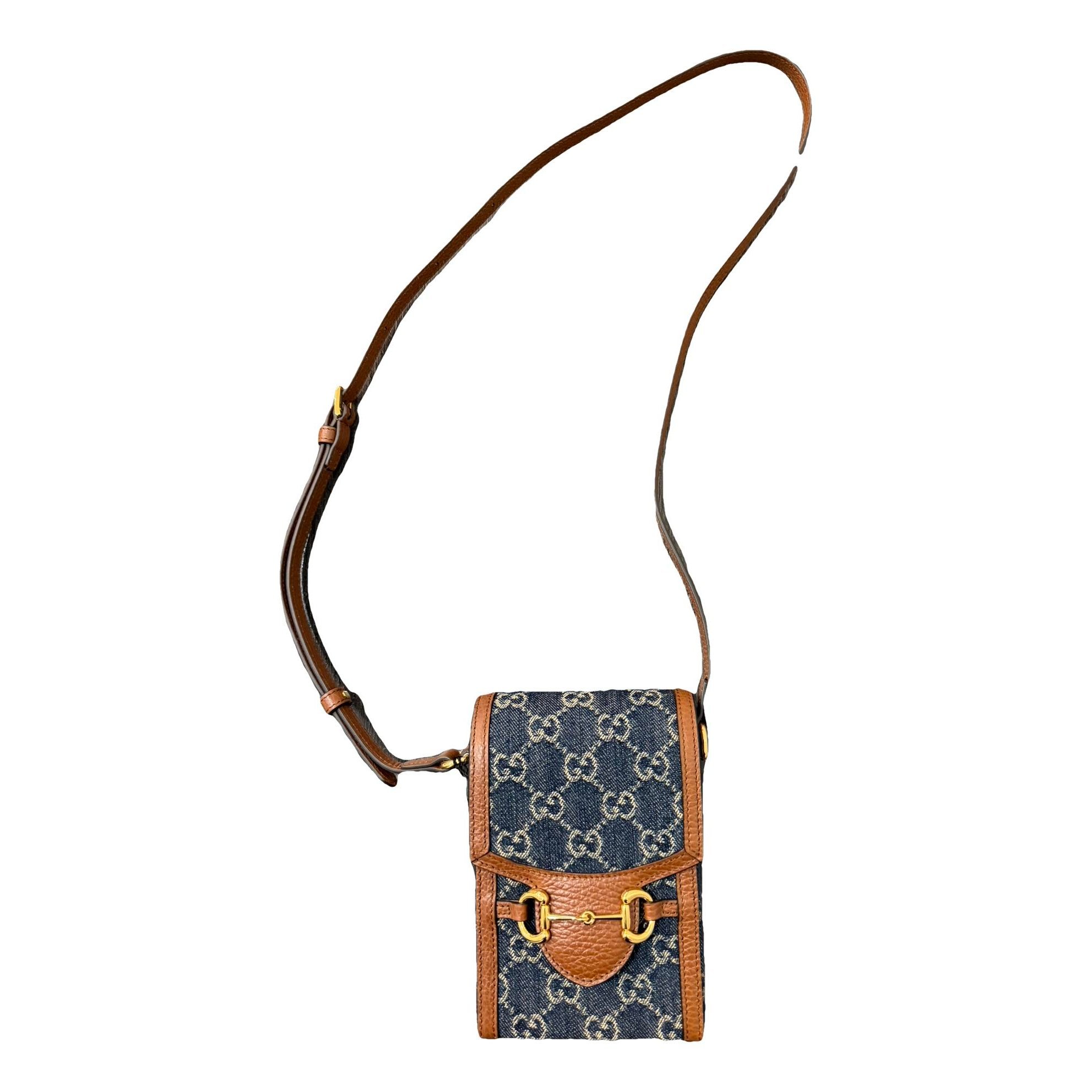 Horsebit 1955 Vertical cloth crossbody bag