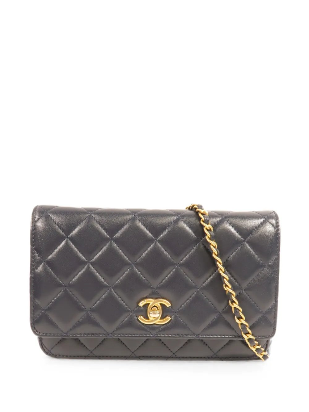 quilted CC turn-lock shoulder bag