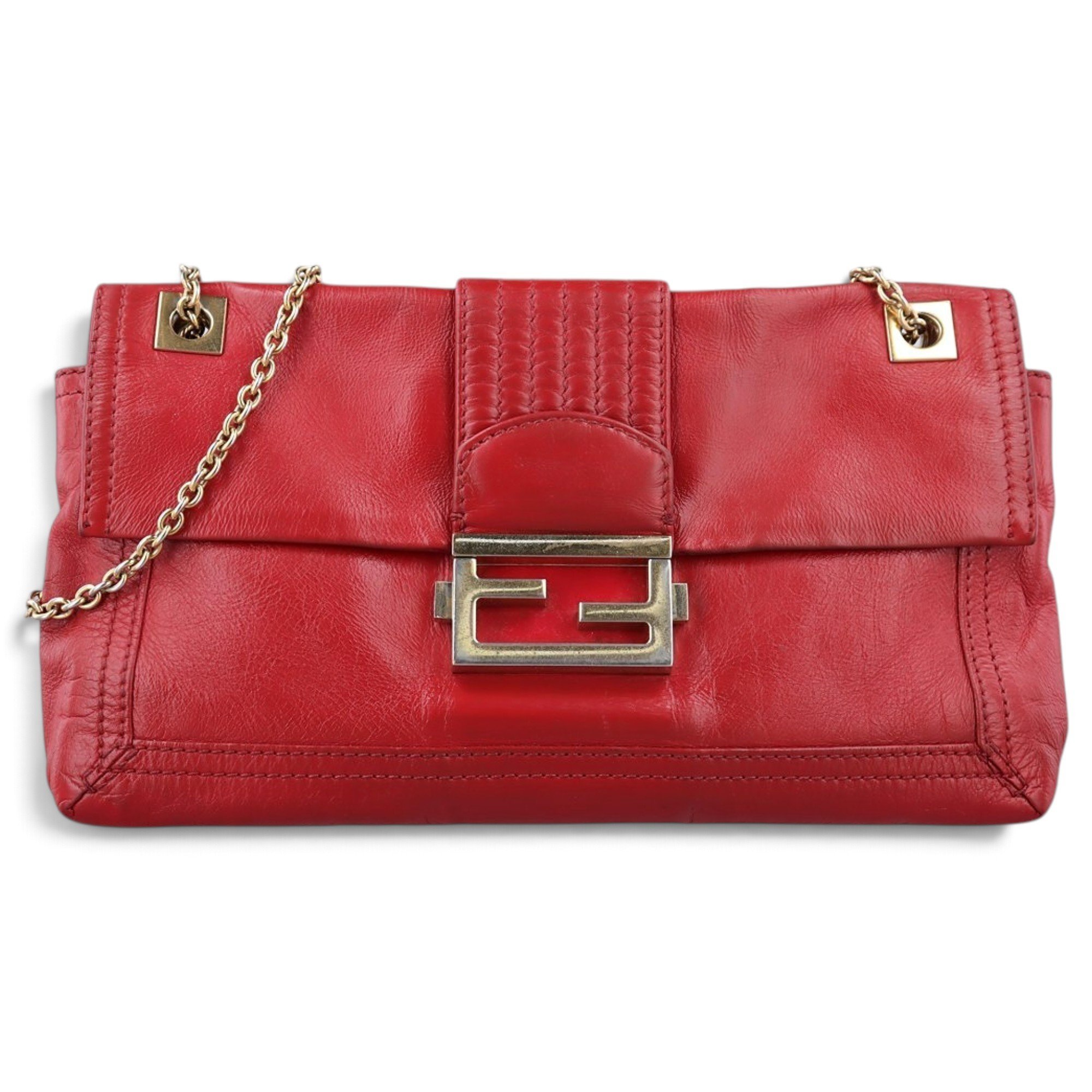 Baguette Chain leather handbag