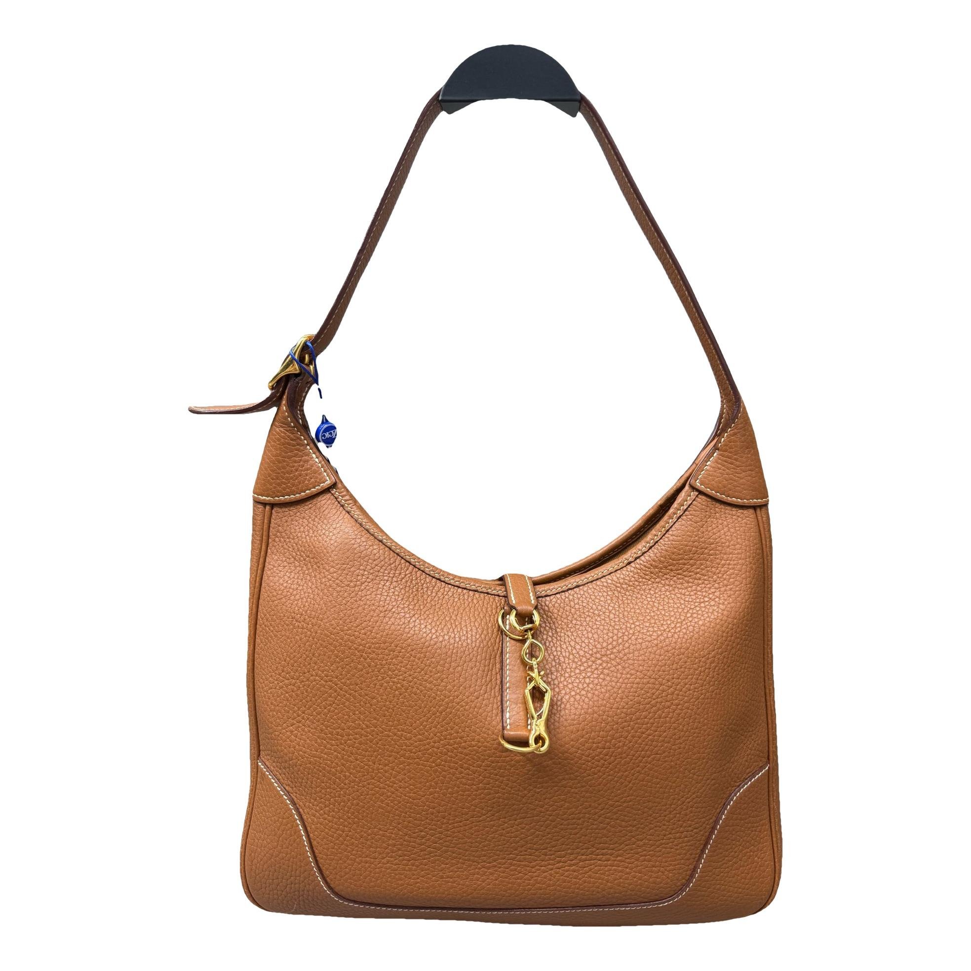 Trim leather handbag