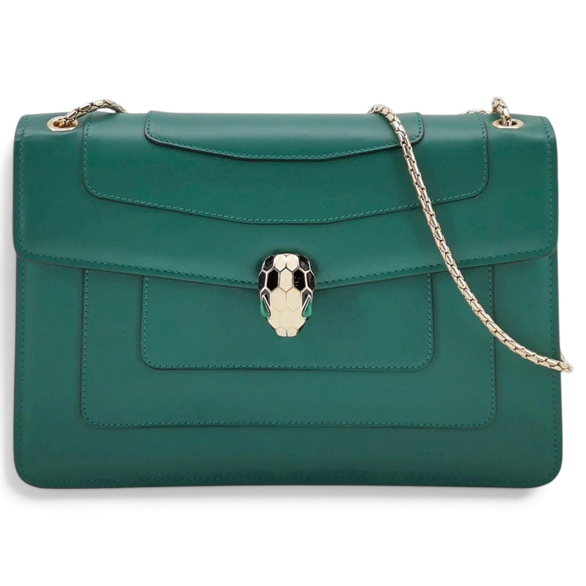 Serpenti leather handbag