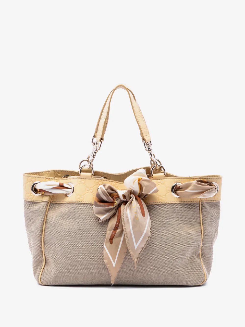 2016-2026 Medium Guccissima Trimmed Canvas Positano tote bag