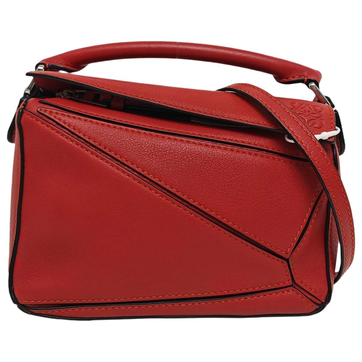 Puzzle leather crossbody bag