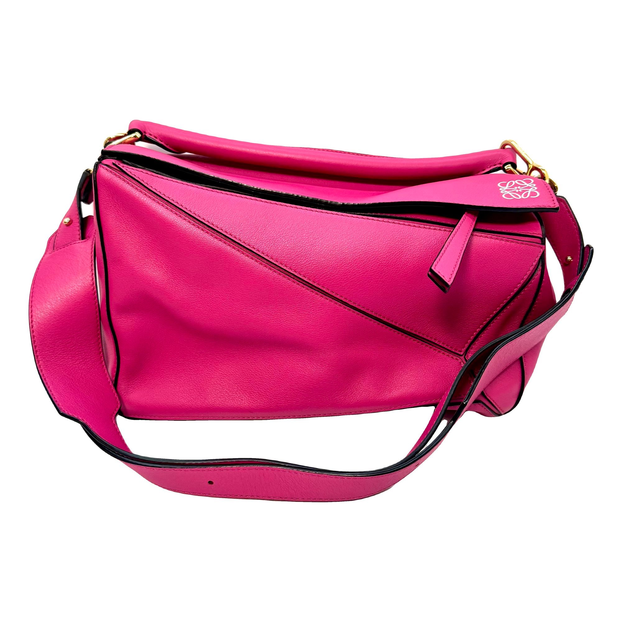 Puzzle leather handbag