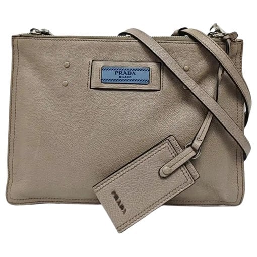 Etiquette leather crossbody bag