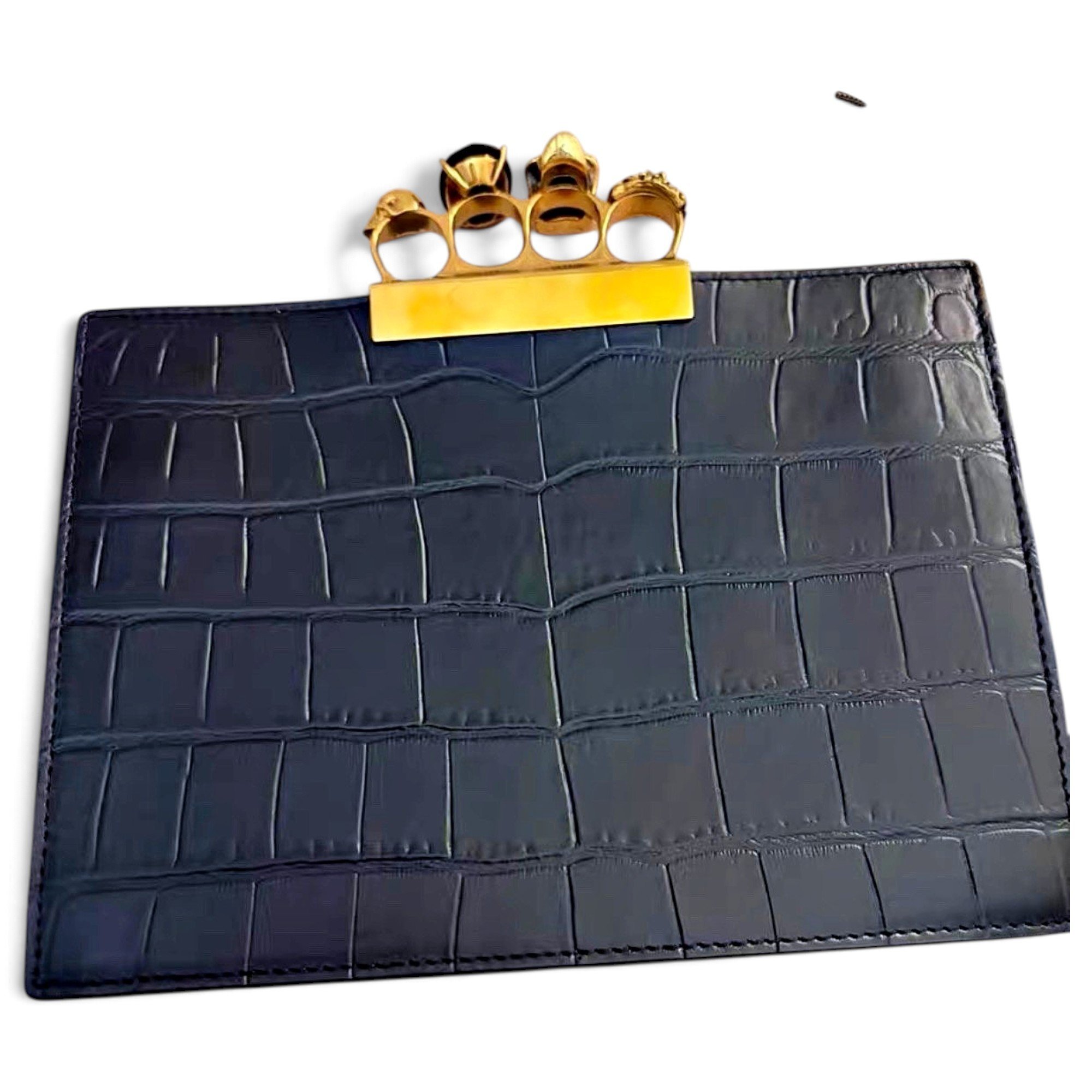 Alexander McQueen Knuckle leather clutch bag