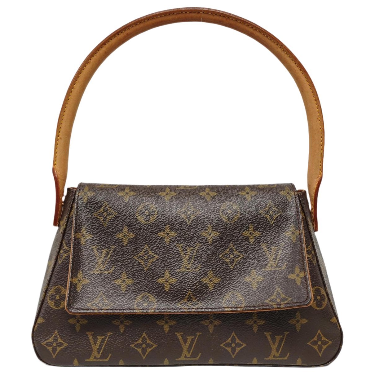 Looping leather handbag