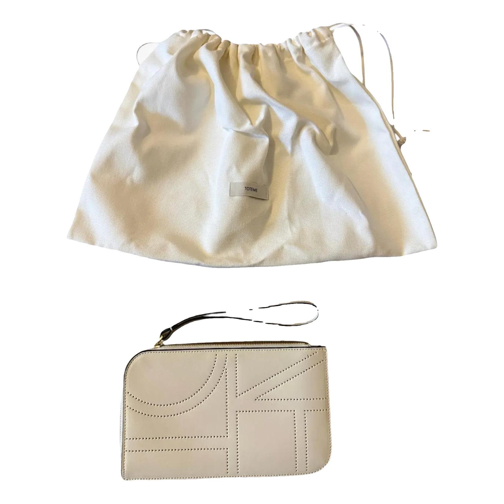 Leather clutch bag