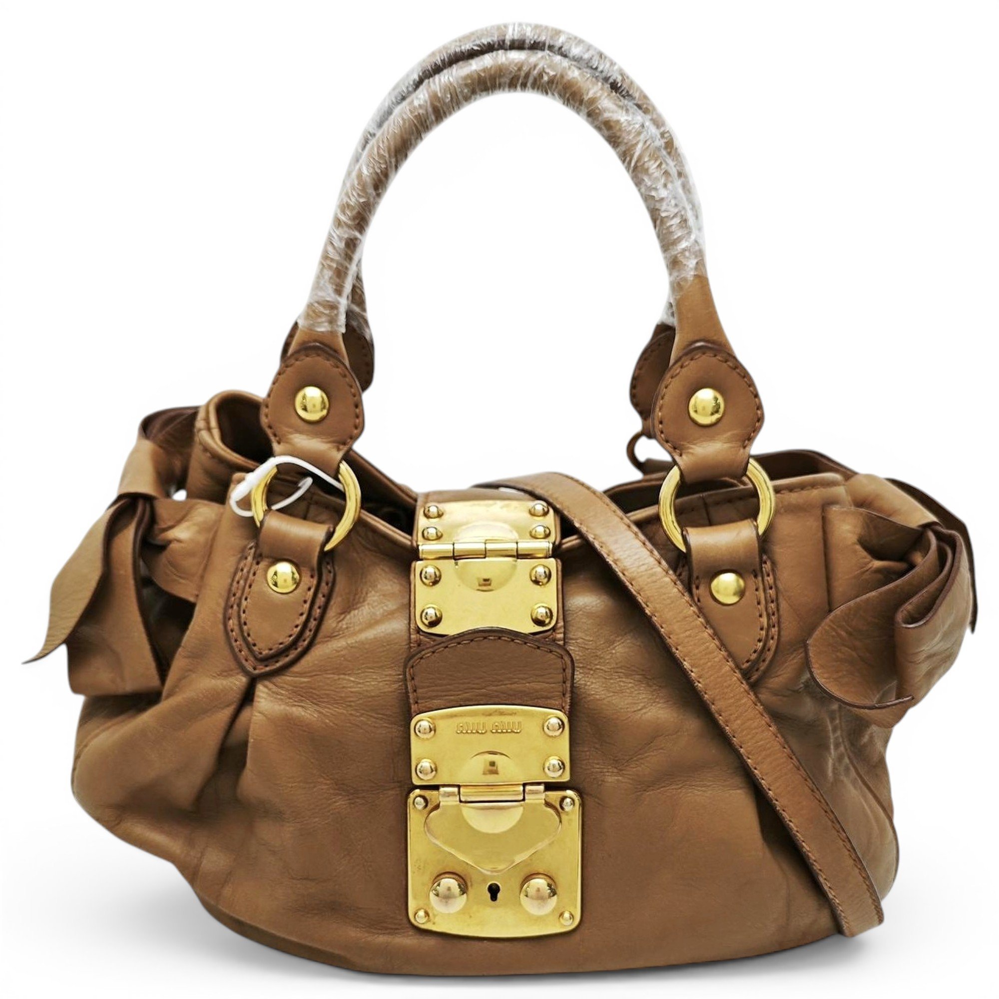 Matelassé leather handbag