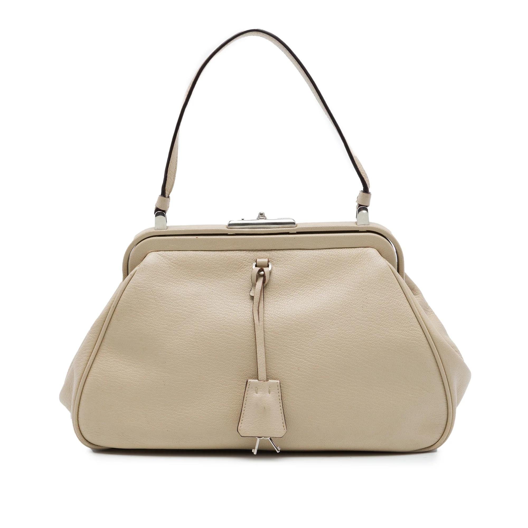 Prada Madras leather handbag