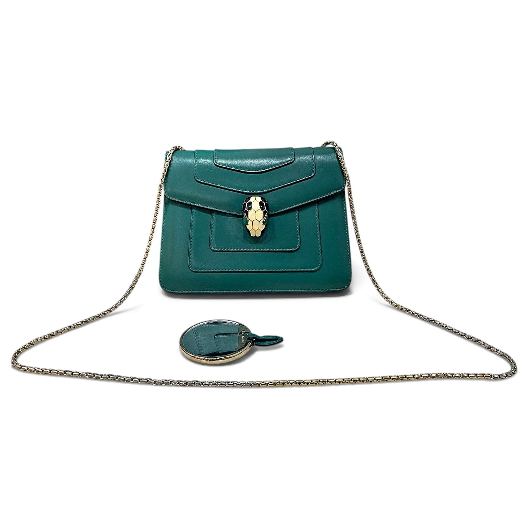 Serpenti leather handbag
