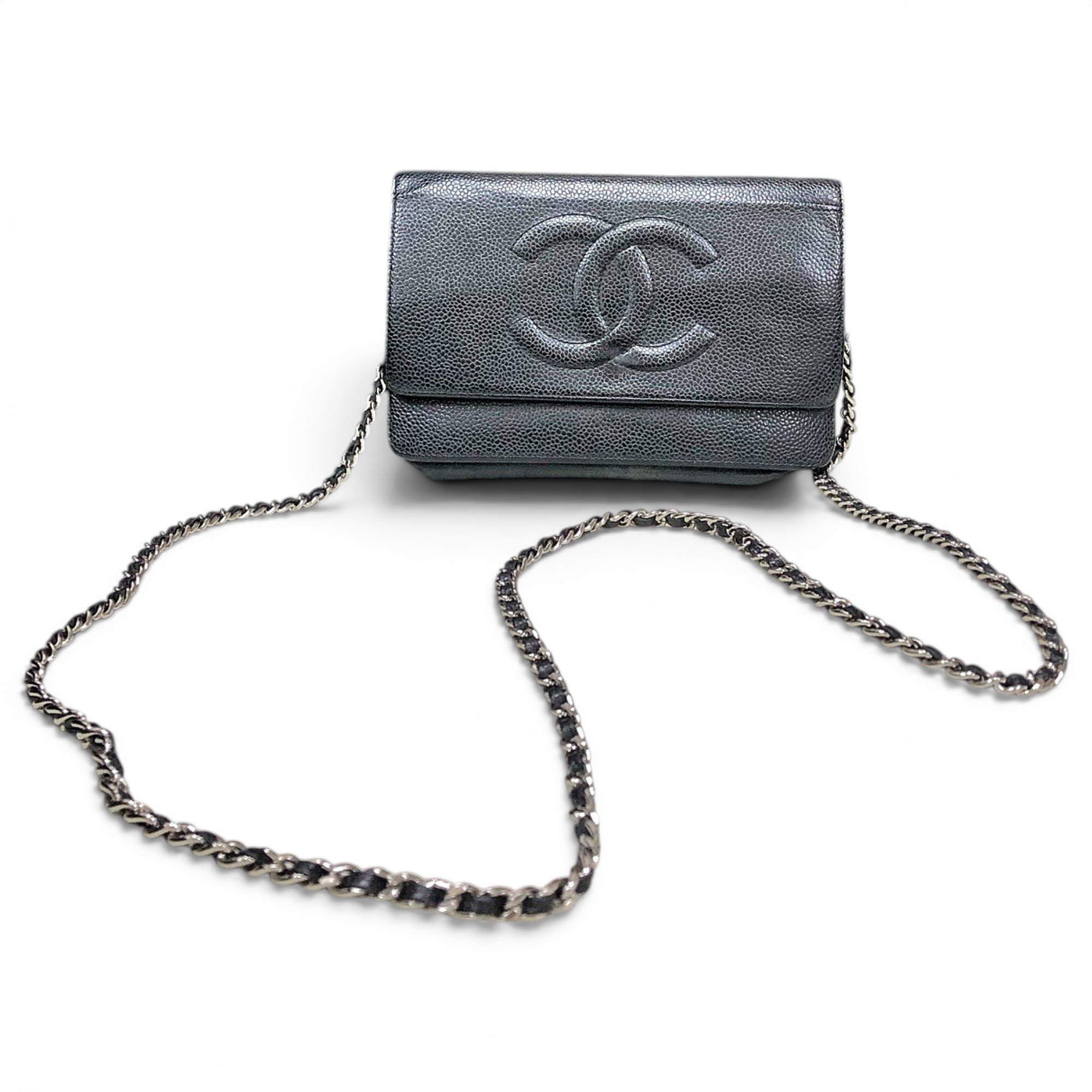 Wallet On Chain Double C leather handbag