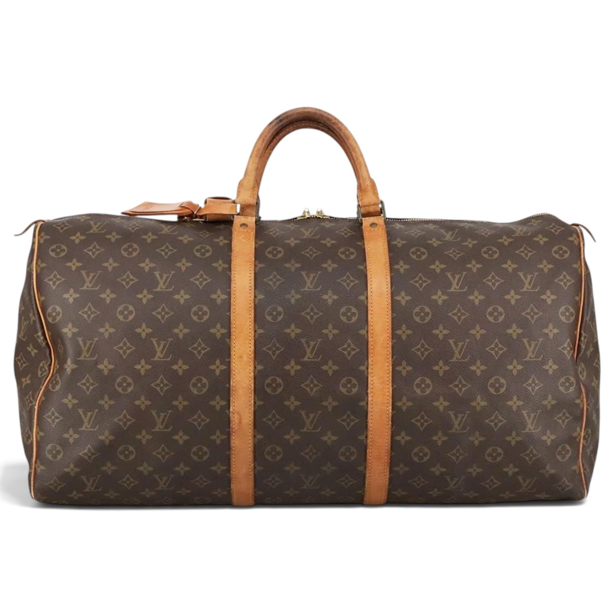 Keepall leather travel bag