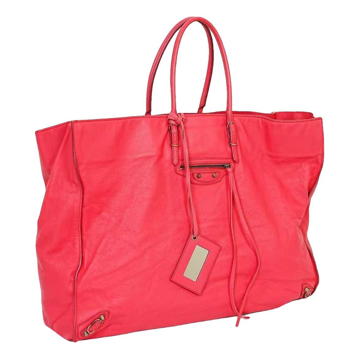 Papier leather handbag