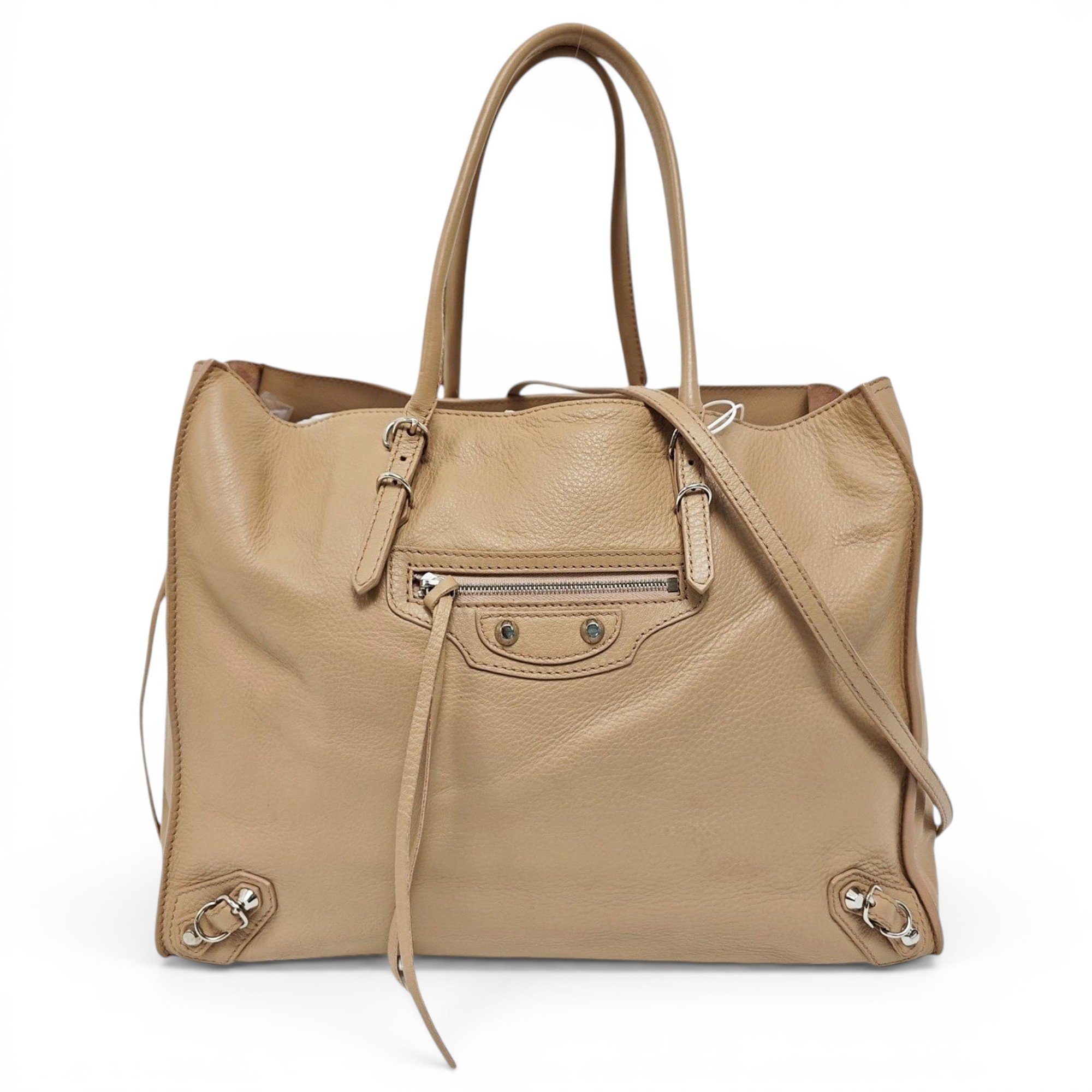 Papier leather handbag