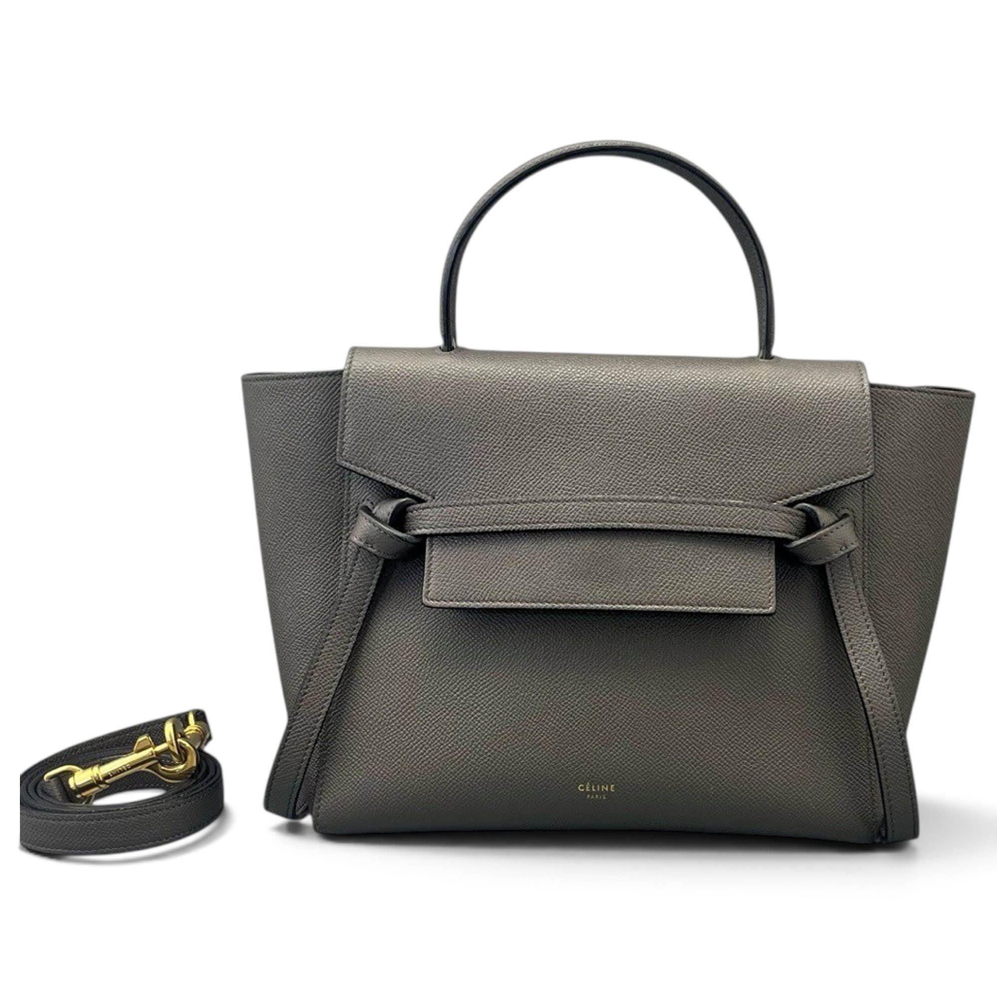 Belt leather handbag