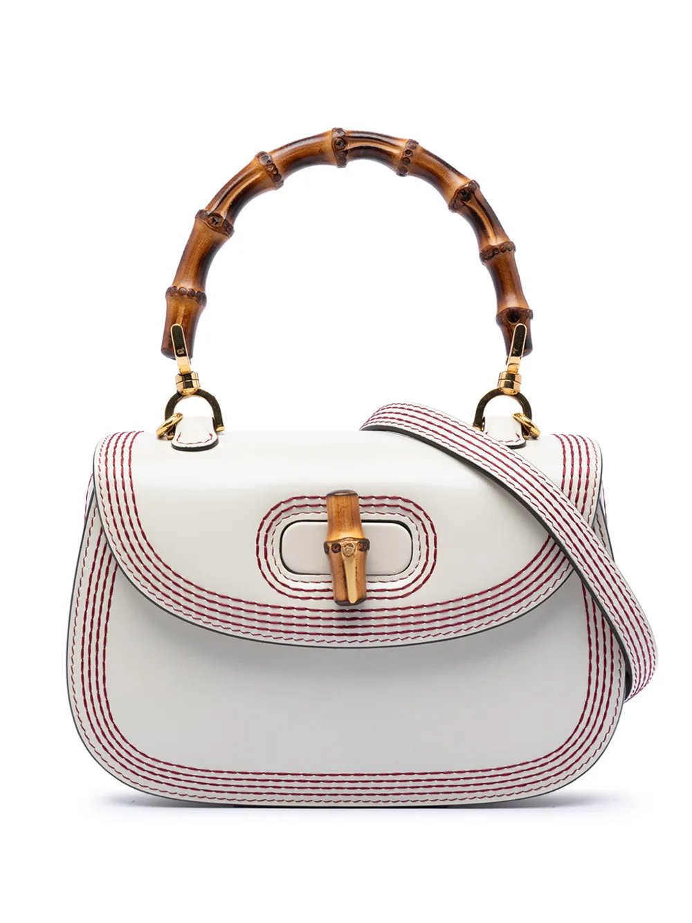 2016-2026 Small Calfskin Stitched Bamboo 1947 Top Handle Bag satchel