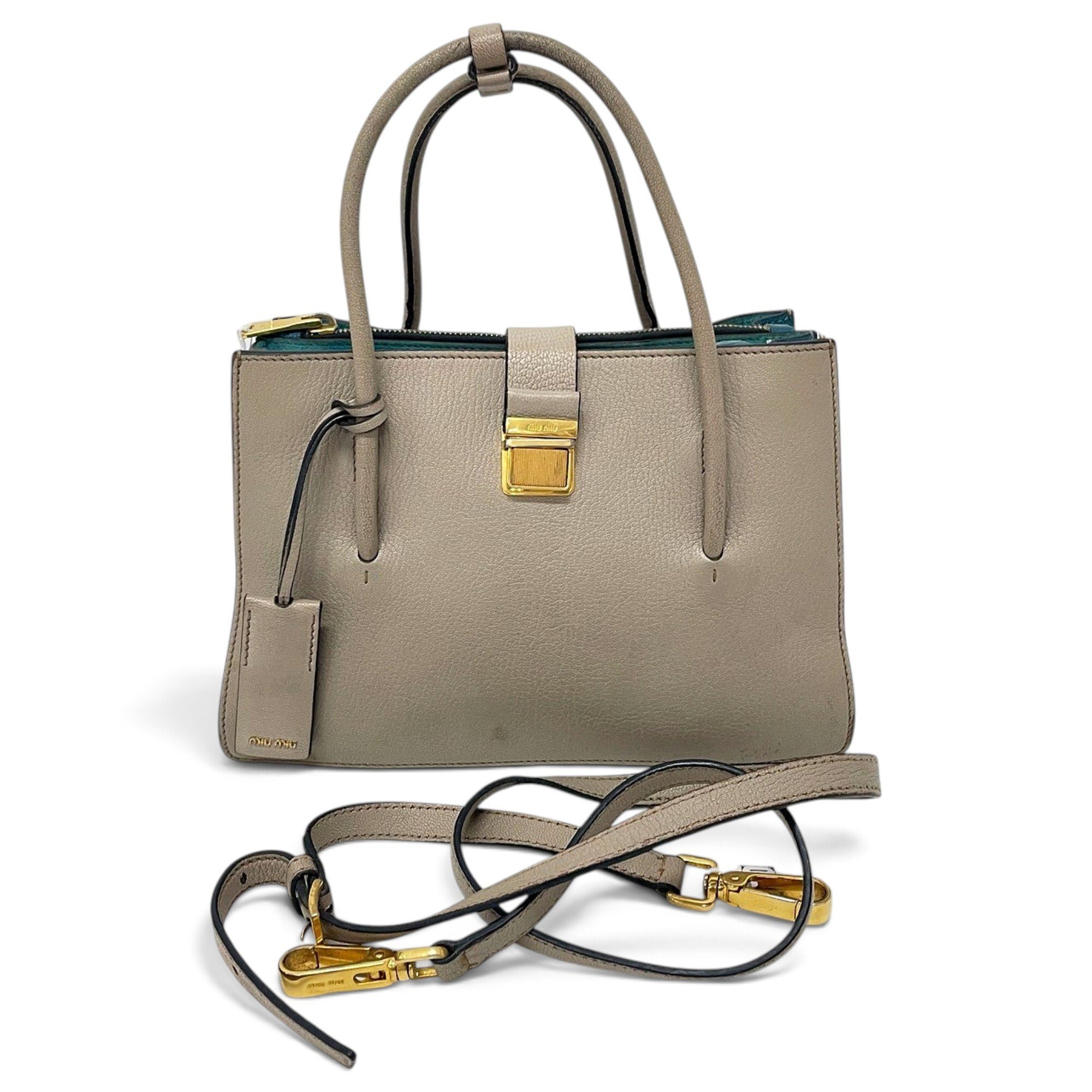 Miu Miu Madras leather handbag