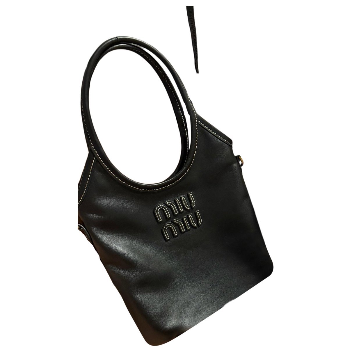Miu Logo leather handbag