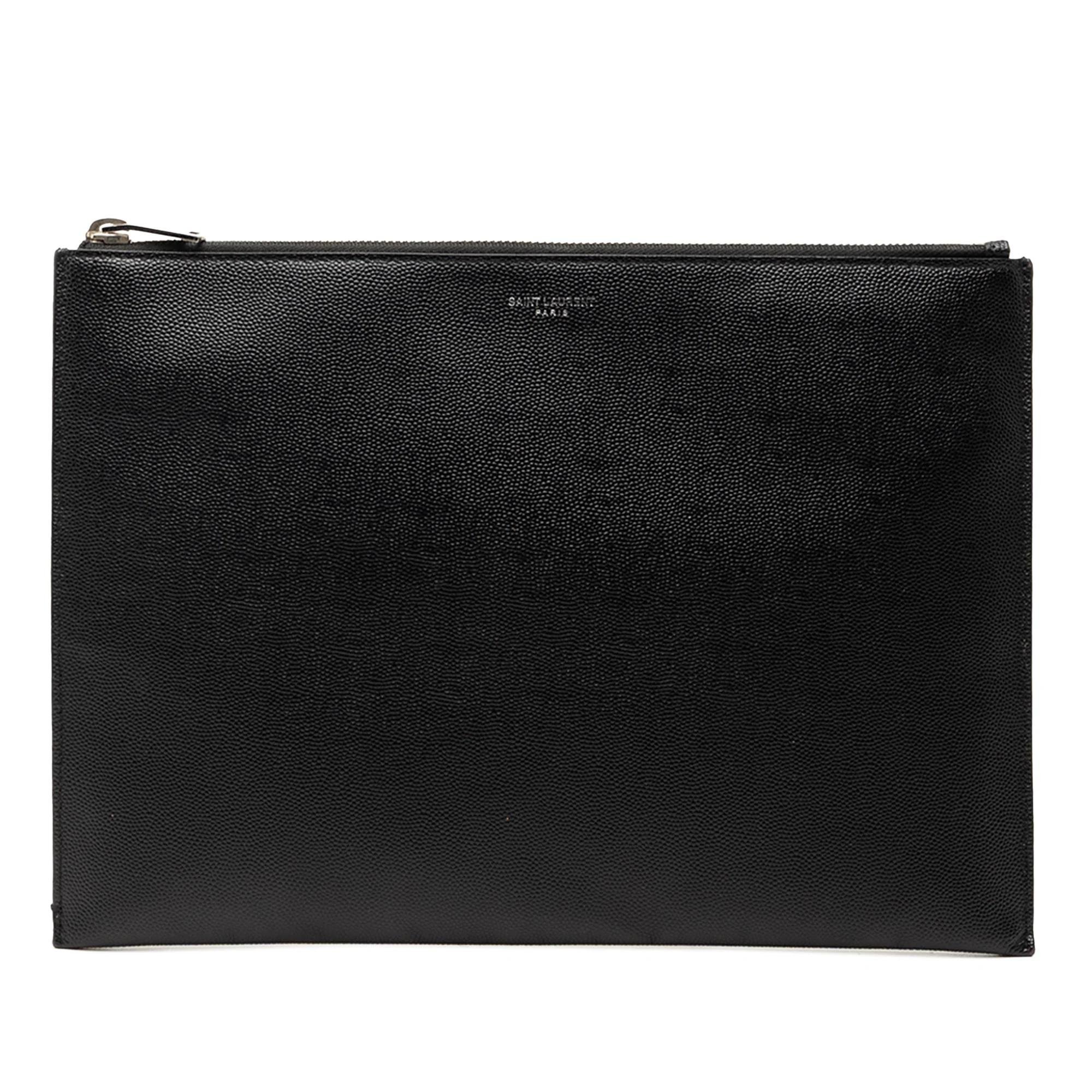 Leather clutch bag
