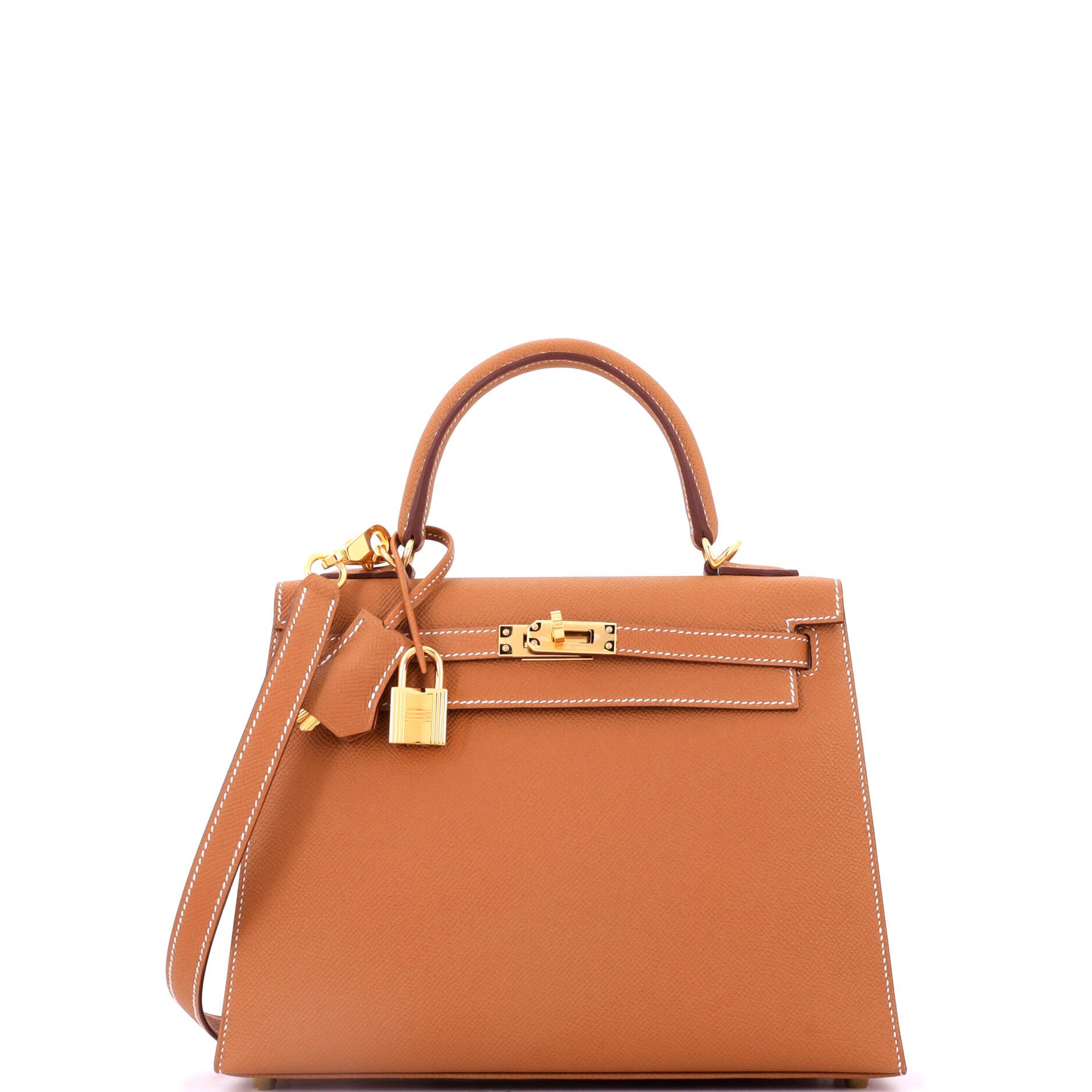 Kelly Handbag Gold Epsom with Gold Hardware 25