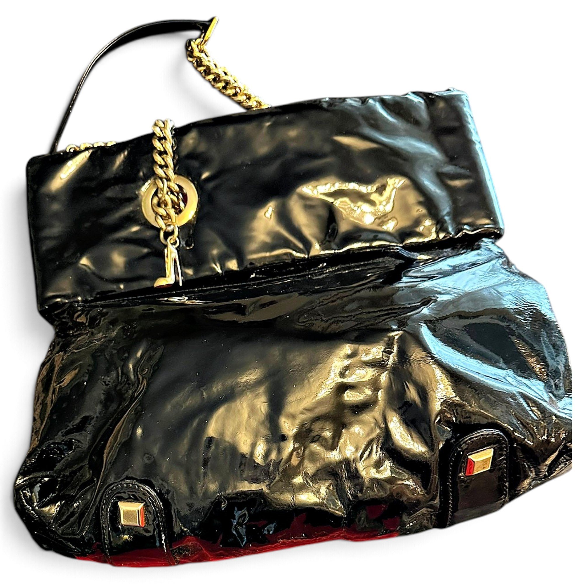Patent leather tote