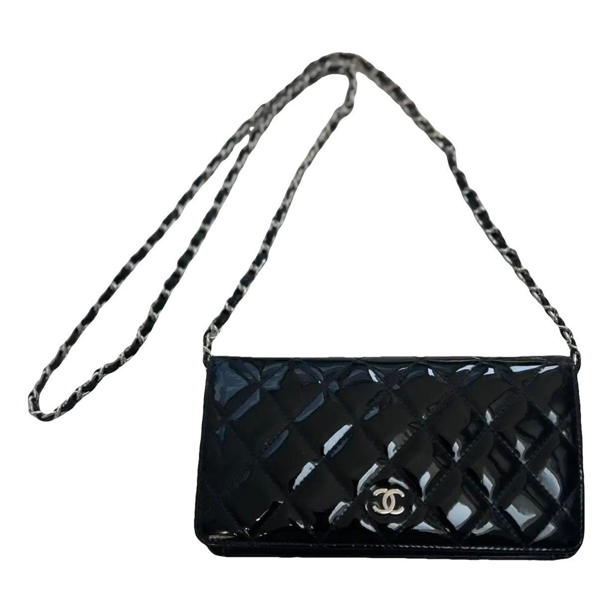 Wallet On Chain Boy Half Flap patent leather crossbody bag