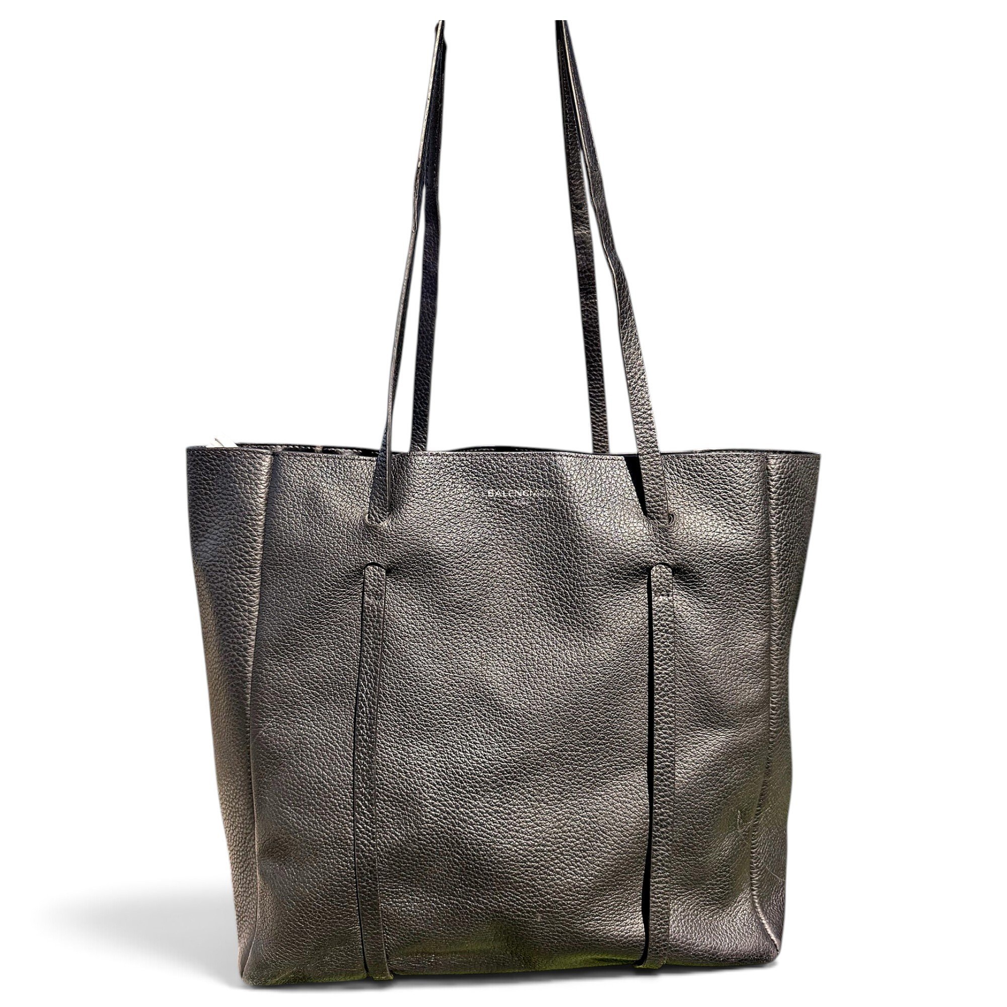 Shopping North South leather tote