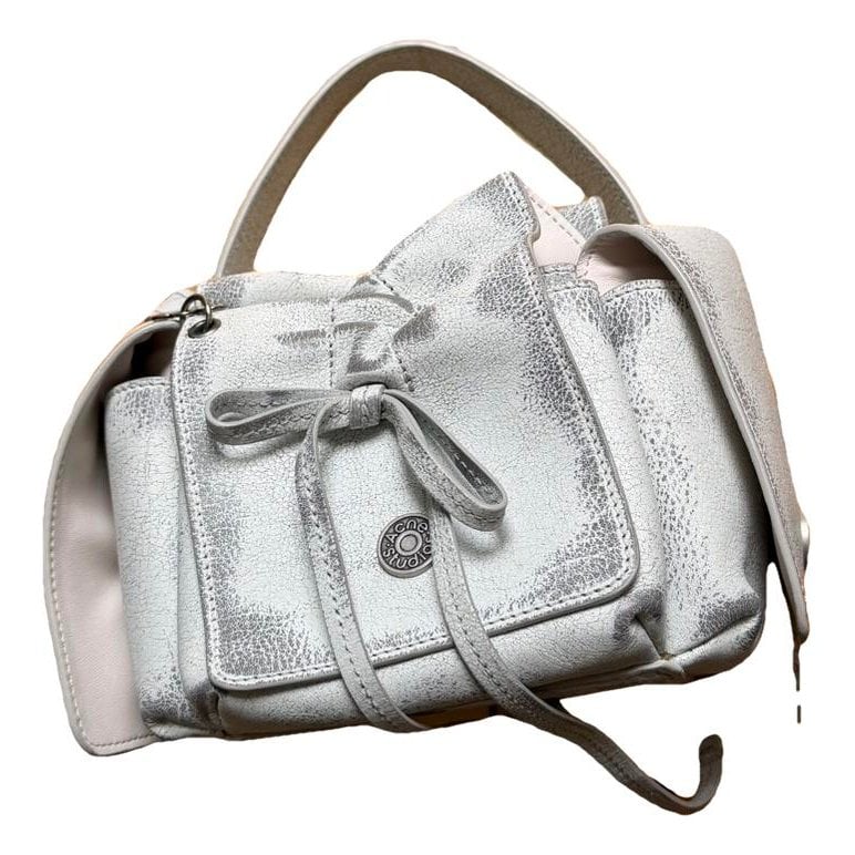 Multipocket leather crossbody bag