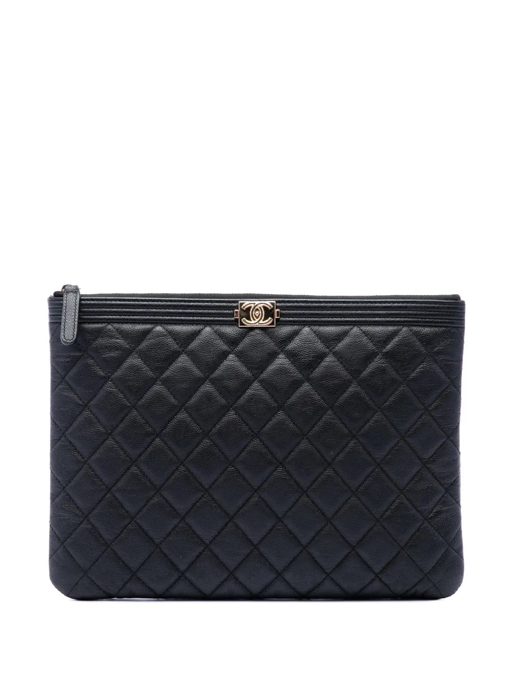 2016-2017 Medium Quilted Caviar Boy O Case clutch bag