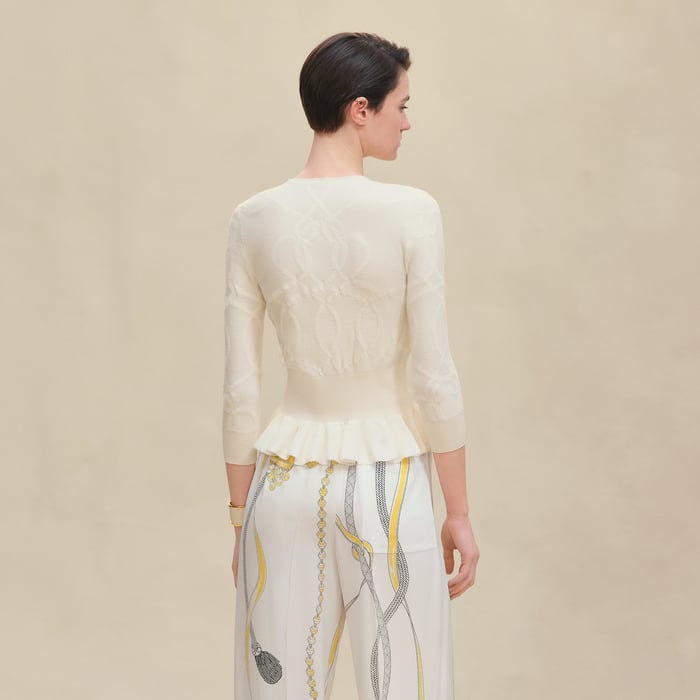 Blanc Naturel "Palefroi Remix" Light Half-length Sleeves Cardigan