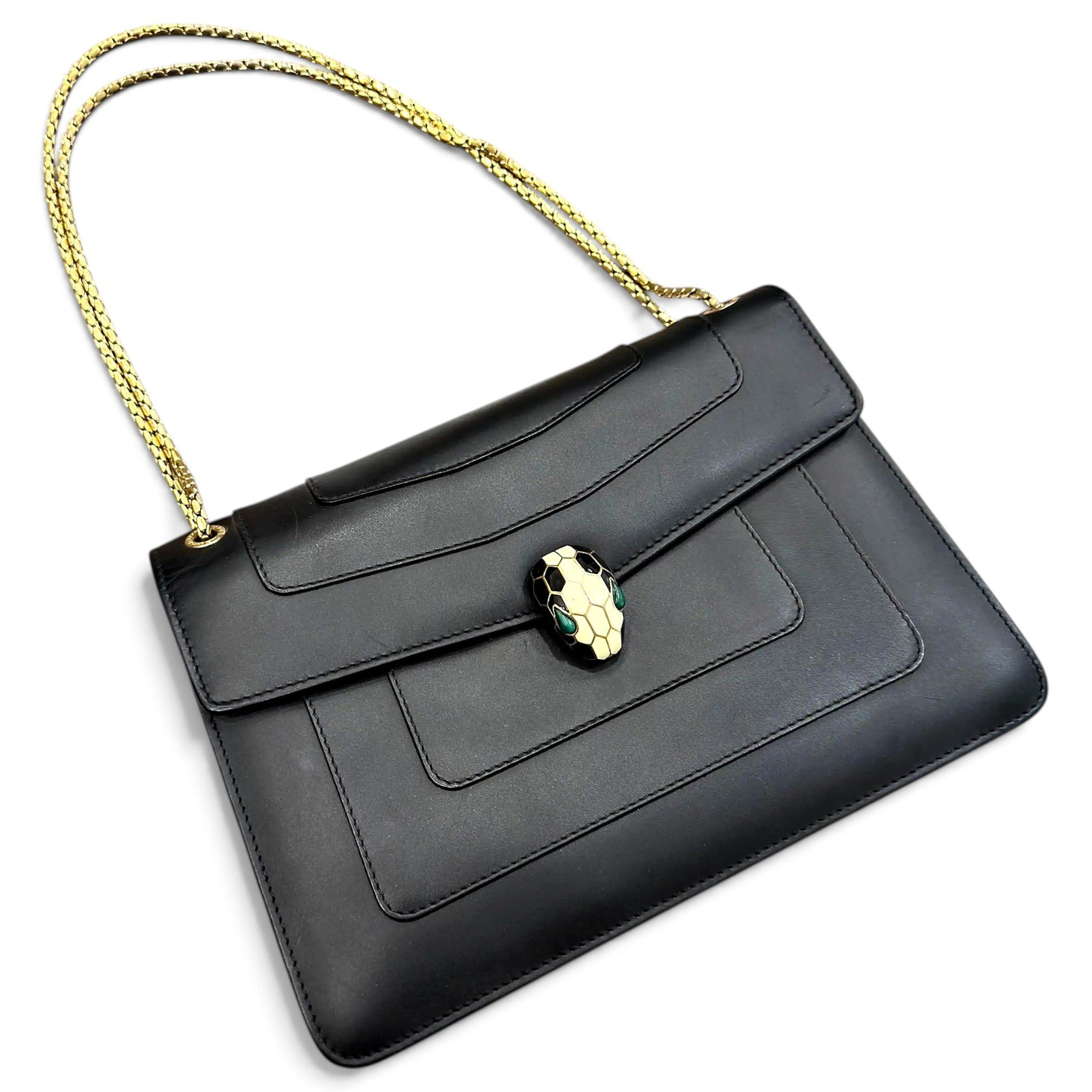 Serpenti leather crossbody bag